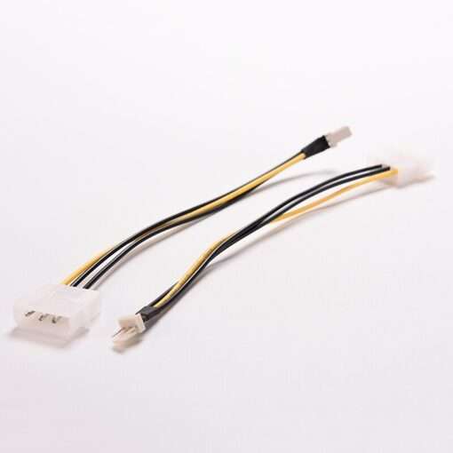 1pc 20cm 4 Pin Molex IDE To 3 Pin PC Computer CPU Case Fan Power Connector Cable Adapter Computer Accessories 2