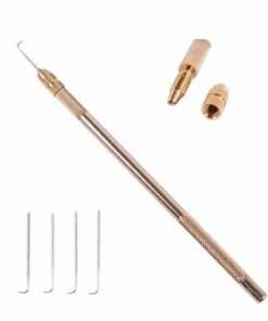 German Ventilating Needle 4 Pcs +1 Brass Holder For Lace Wig making