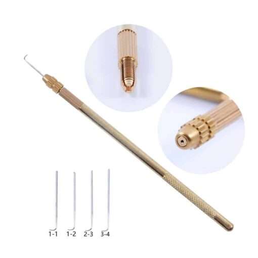 German Ventilating Needle 4 Pcs +1 Brass Holder For Lace Wig making 2