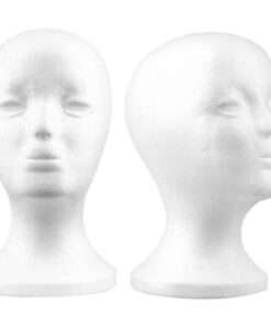 Mannequin Head Female 2 Pcs Styrofoam material Model Wig Hat glasses display choose color 1