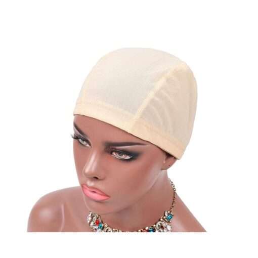 Mesh Dome Wig Cap Ultra Stretch for Women Breathable Wig Caps for Making Wigs Beige Color 4