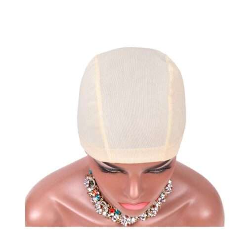 Mesh Dome Wig Cap Ultra Stretch for Women Breathable Wig Caps for Making Wigs Beige Color 3