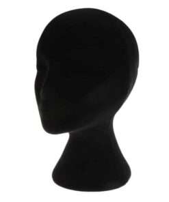 Styrofoam Mannequin Head Female black color for Wig making, Display Hair, Hats and Hairpieces etc. 4