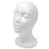 Styrofoam Mannequin Head Female white color for Wig making, Display Hair, Hats and Hairpieces etc.