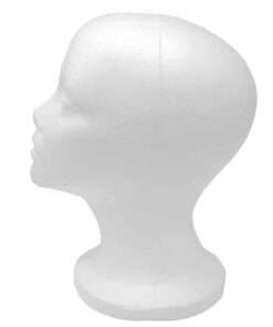 Styrofoam Mannequin Head Female white color for Wig making, Display Hair, Hats and Hairpieces etc. 4