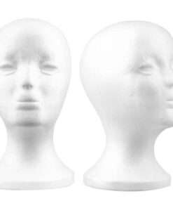 Styrofoam Mannequin Head Female white color for Wig making, Display Hair, Hats and Hairpieces etc. 3