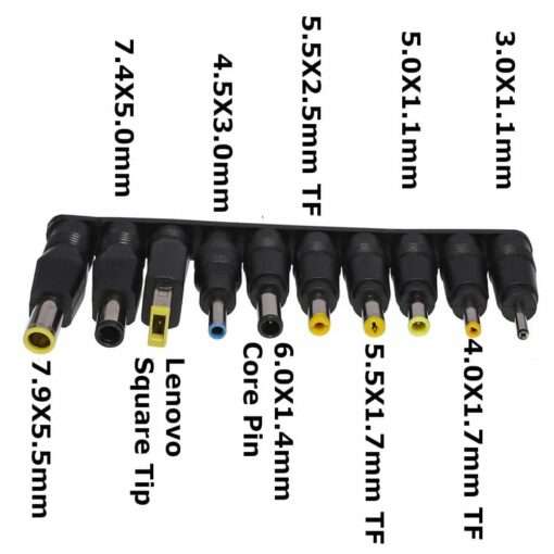 Laptop DC Power Adapter Tips (10 Pcs) Universal 5.5×2.1mm Connector Power Supply Input Jack Plug for Lenovo Thinkpad, Dell, Sony, Toshiba, ASUS, HP etc 3