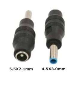 Laptop DC Tip Converter 5.5×2.1mm female To 4.5 x 3.0mm male for HP 2