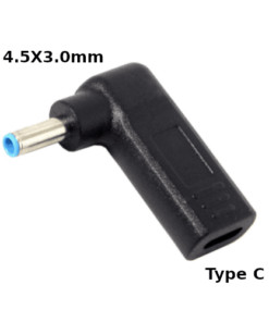 Laptop DC Tip Converter Type-C female To 4.5×3.0mm male 90 Degree for HP