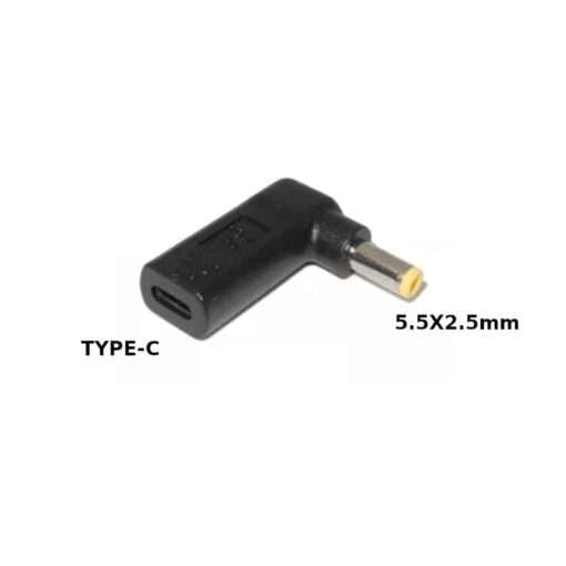 Laptop DC Tip Converter Type-C female To 5.5×2.5mm male