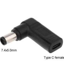 Laptop DC Tip Converter Type-C female To 7.4×5.0mm male 90 Degree