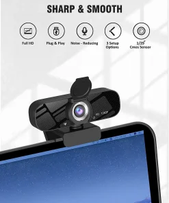 Full HD USB Webcam for PC Desktop & Laptop