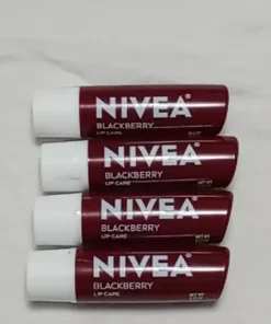 FOUR Nivea BlackBerry Scented Lip Care 0.17 oz FREE SHIPPING